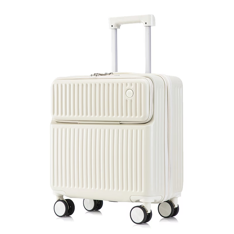 Front-Opening Convenient Small Carry-On Suitcase 20Inch Luggage Rolling Case Multi-Functional Travel Case Lightweight Password Case Small Size