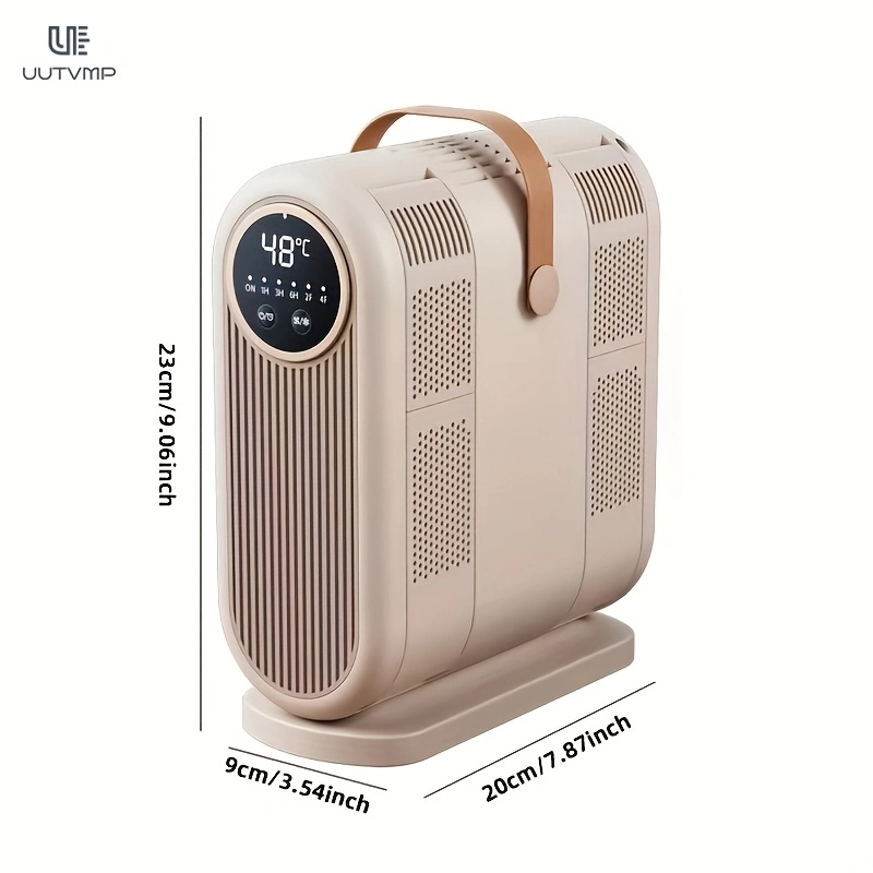 This smart shoe dryer features instant heating, 4x stronger airflow, a constant 48°C temperature for gentle shoe drying, 360° thorough drying, and automatic shut-off when retracted