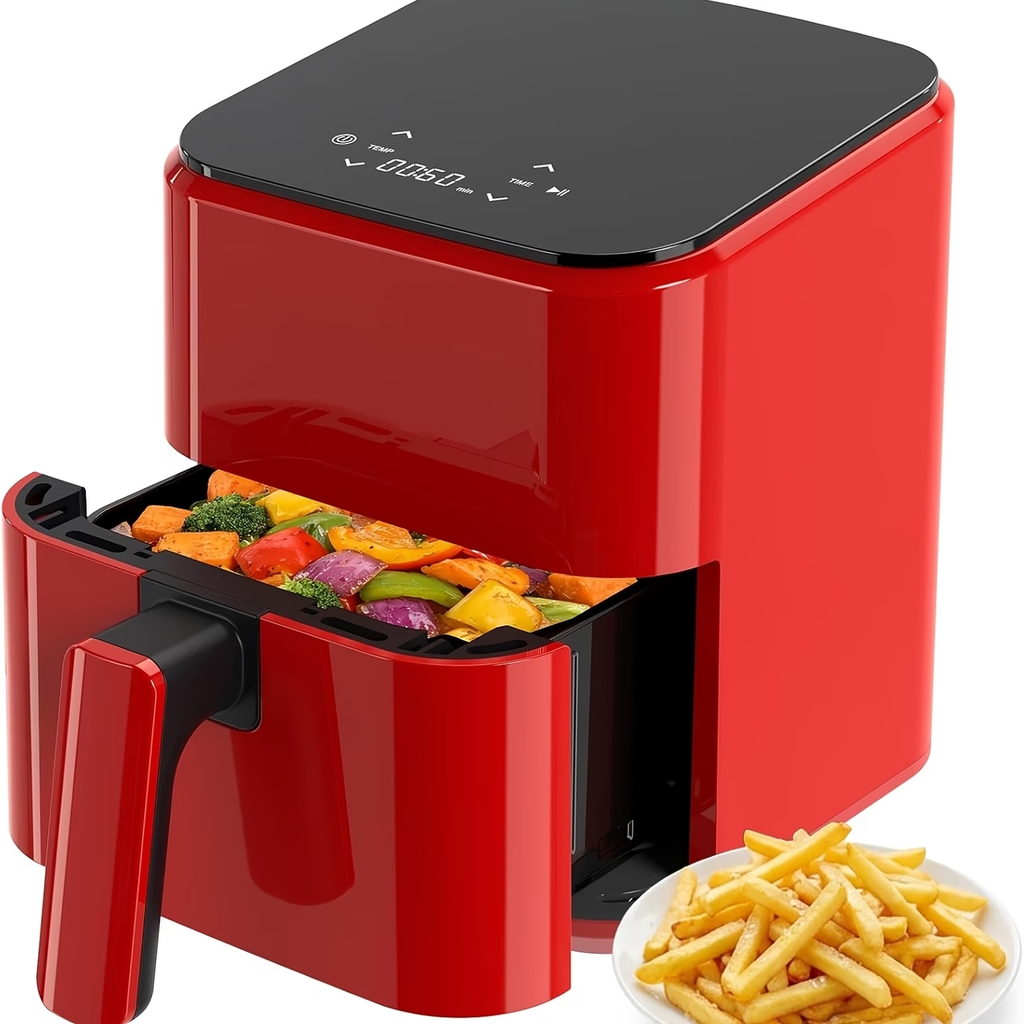 3QT 4-in-1 Multi-functional Air Fry, Roast, Reheat & Dehydrate, Nonstick Basket & Crisper Plate, Easy to Clean