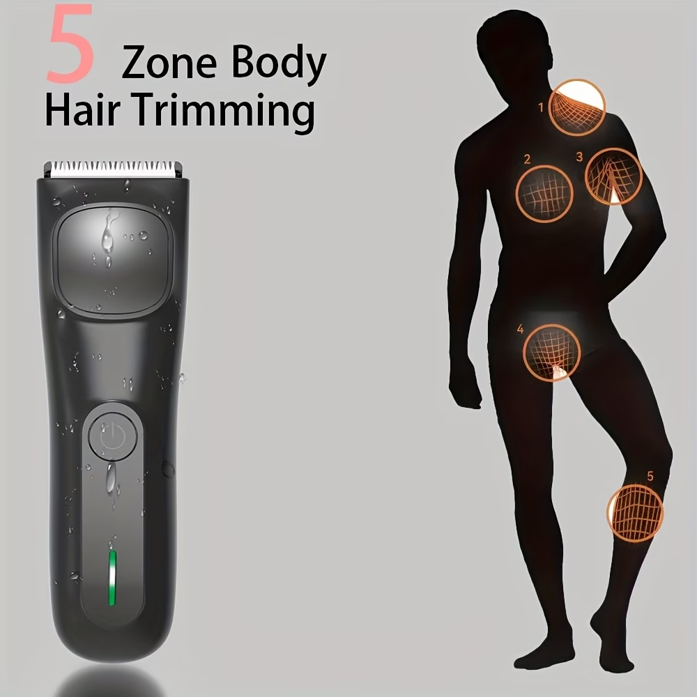 Men'S And Women'S Groin And Body Hair Trimmer, Electric Ball Trimmer, Public Grooming Tool, Comes with 2 Guard Attachments, Ceramic Blade Head, Wet And Dry Shaver, - USB Rechargeable Electric Razor, Hair Clipper, Hair Scissors, Shaver
