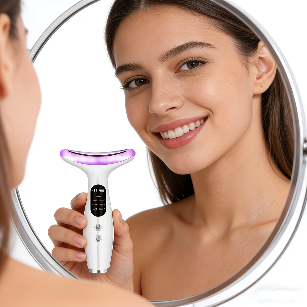 New Face And Neck Massager, 7-color LED Face, USB Rechargeable, Women's Beauty And Skincare Tool, Thanksgiving Gift, Christmas Gift.