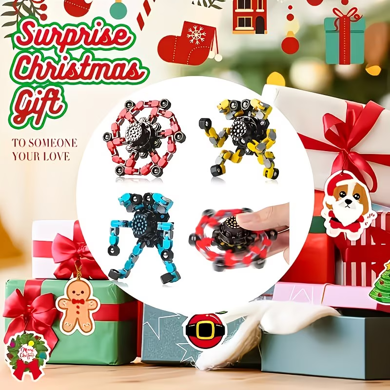 12pcs of Deformed Finger-Top Spinning Toys, Gift Package | Ideal Choice for Birthday, Graduation Ceremony, Christmas And Party Gifts for Teenagers And, Halloween Gift Prizes