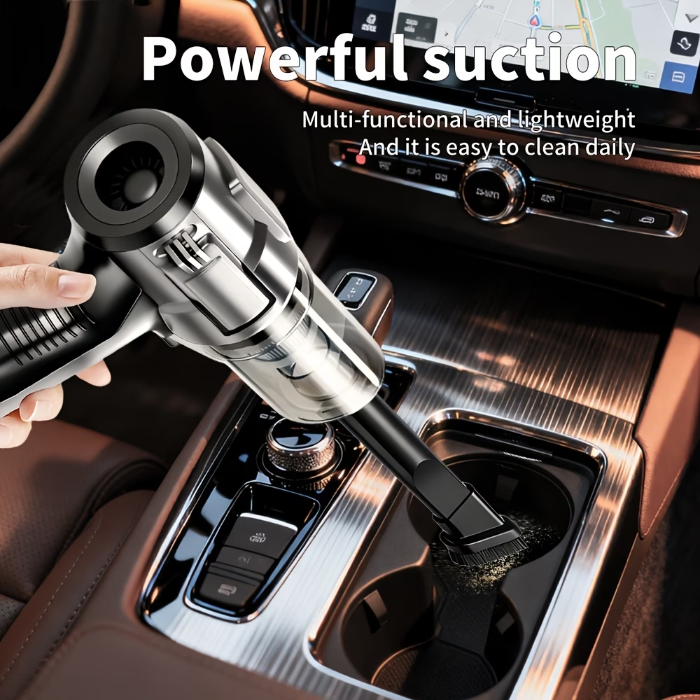 Cordless Handheld Vacuum, Featuring 5Kpa Powerful Suction And a Blowing Function, Compact Mini Vacuum Cleaner with Low Profile And Various Attachments, Ideal for Home, Car, Office, And Outdoor Camping