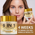 6-in-1 Instant Firming and Lifting Cream Deeply Moisturizes, Smoothes Dry Skin, Enhances Radiance and Elasticity, Skincare, Makes Skin Look Younger, Contains Retinol, Hyaluronic Acid, Niacinamide, Vitamin CE, Collagen, 60g, Non-greasy