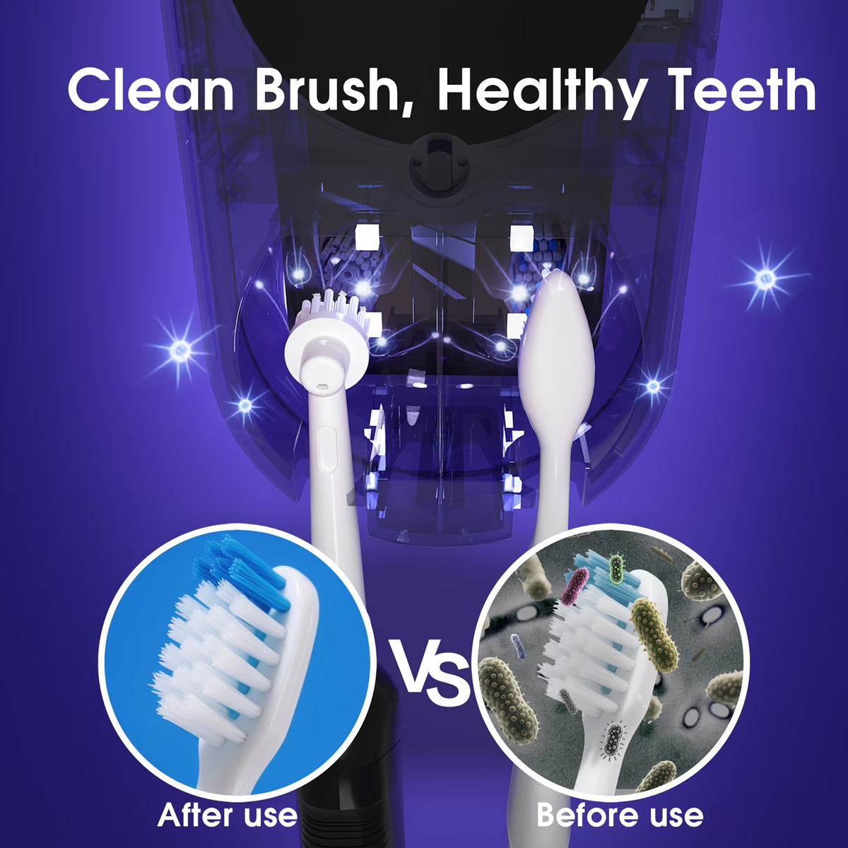 TURAOHU Toothbrush Sanitizers with Negative Ions, Featuring a Dual-Slot Design for Heated And Fan Drying, a Portable Rechargeable UV Holder, an LED Smart Display, And a Wall-Mounted Option for Bathrooms