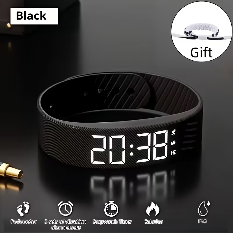 Multi-Functional Minimalist and Stylish Unisex Digital Watch with Alarm, Pedometer, Stopwatch, Luminous Display. A Fashionable Sports Multi-Function Wristwatch for Students, Comfortable to Wear Without Feeling. Perfect Holiday Gift for Any