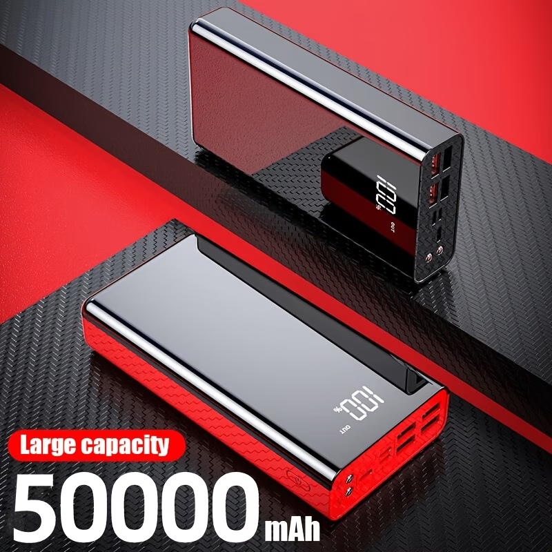 30000mAh/50000mAh/100000mAh Portable Mobile Power Bank | 22.5w Super Flash Charging Digital Display, Outdoor Travel Camping Light, Fast Charging Reserve Battery Pack, Large Capacity, Two-way Fast Charging