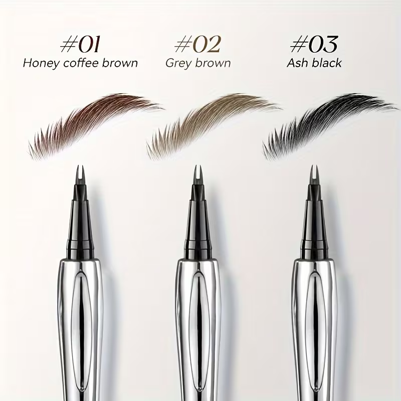 Dual-ended Precision Eyebrow Pencil, Two Functions in One, Quick Shaping, Fine and Natural, Waterproof and Sweat-resistant, Even Ink Flow, Suitable for Beginners, Precise and Smooth, Easy to Carry, Birthday Gift, Halloween, Music Festival