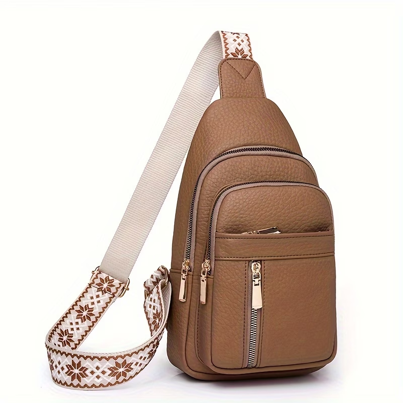 Women'S Vintage Versatile PU Crossbody Bag, Casual And Stylish with Multiple Pockets And Large Capacity Shoulder Bag