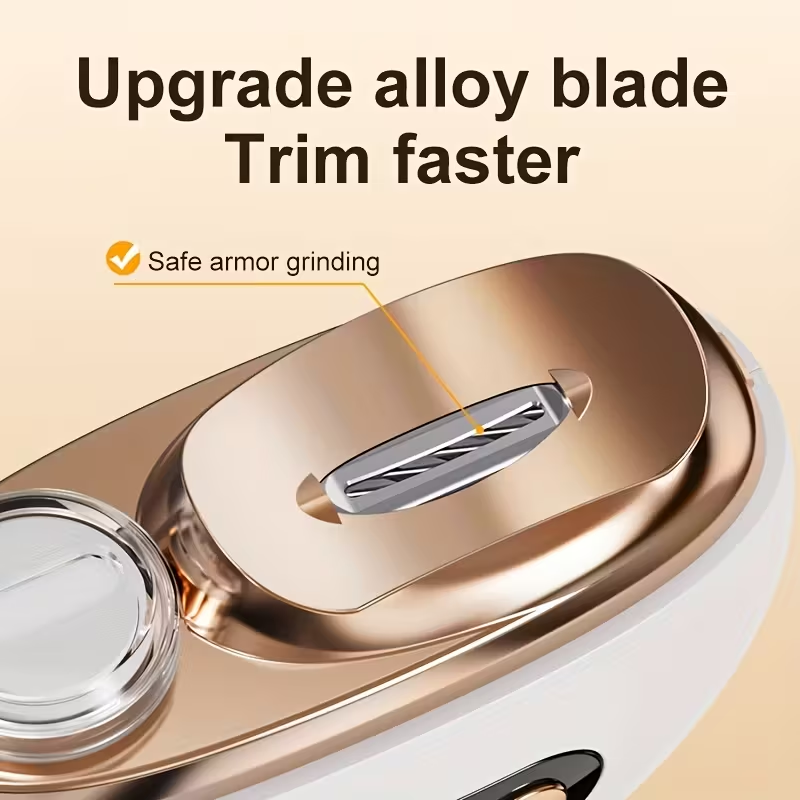 Smart Electric Nail Clipper 2-in-1 Nail Polisher Trimmer, USB Rechargeable, 500mAh Lithium Polymer Battery, with Anti-Cut, Grinding, and Lighting Functions, Ideal for Manicures, Nail Filing, Polishing, and Shaping, a Perfect Gift