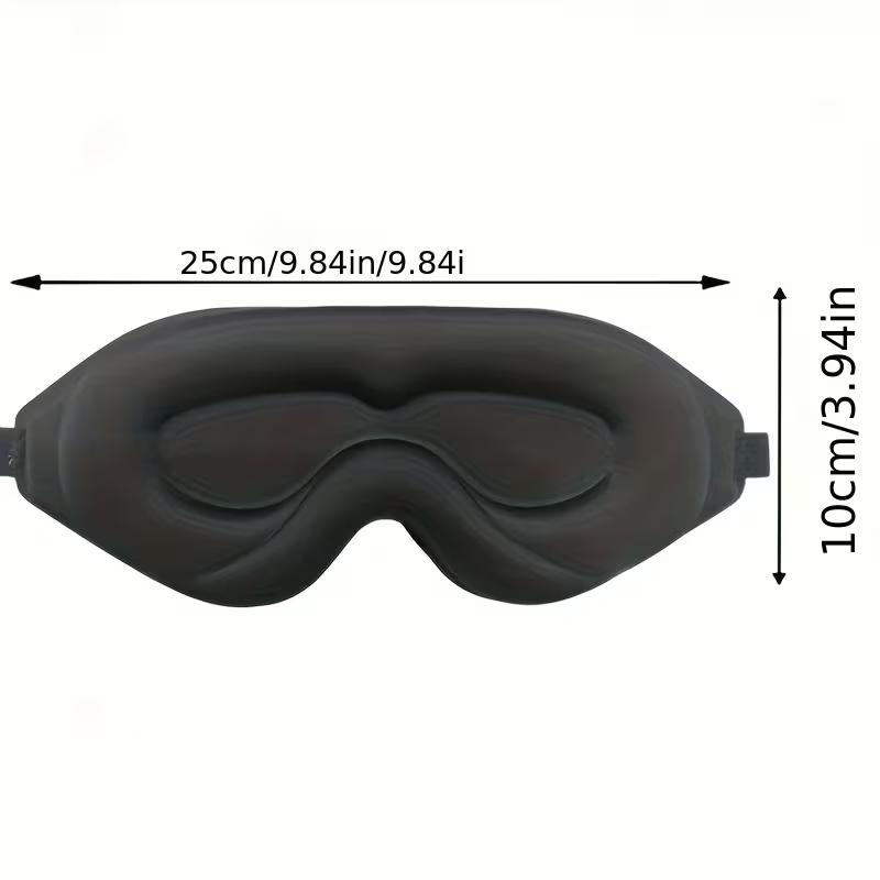 1pc Sleep Mask, 3D Deep Contour Eye Mask with Adjustable Straps to Fit Different Head Shapes, Universal Eye Mask for Men and Women to Block Light, 100% Blackout Soft and Comfortable Eye Mask for Night Shifts, Travel, Yoga, Naps, Black, for Bedroom