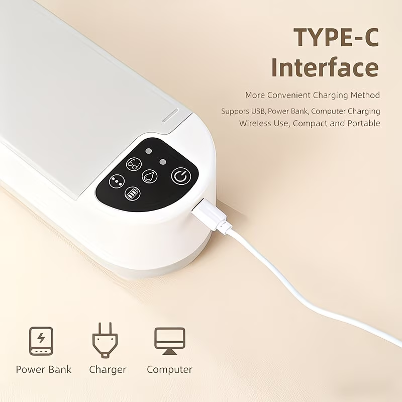Comprehensive Cleaning, Multi-Functional Portable Rechargeable Usb-Powered High-Frequency Vibration Cleaner – Easy to Use for Home Use on Jewelry, Glasses, Watches, Etc