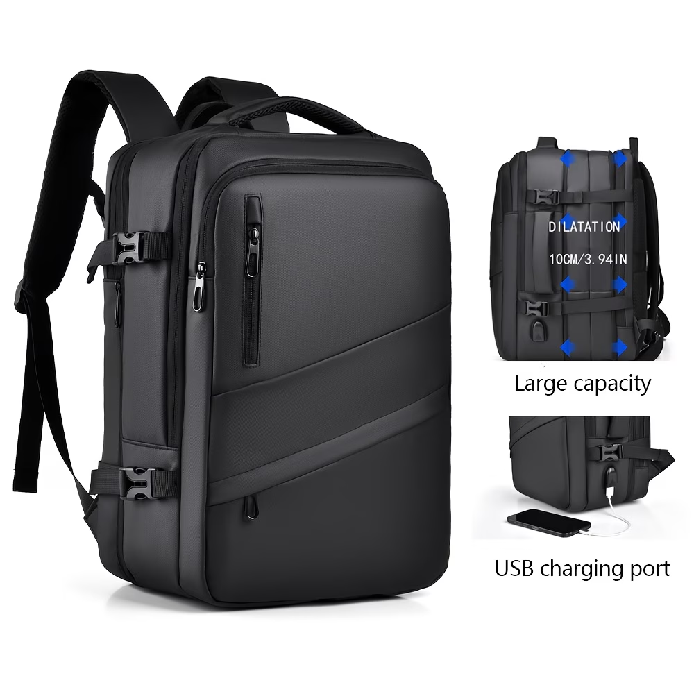 1pc Expandable Travel Backpack, Business Laptop Backpack, Fits 15.6-Inch Laptop, Christmas, Valentine's Day and Thanksgiving Gifts for Men and Women