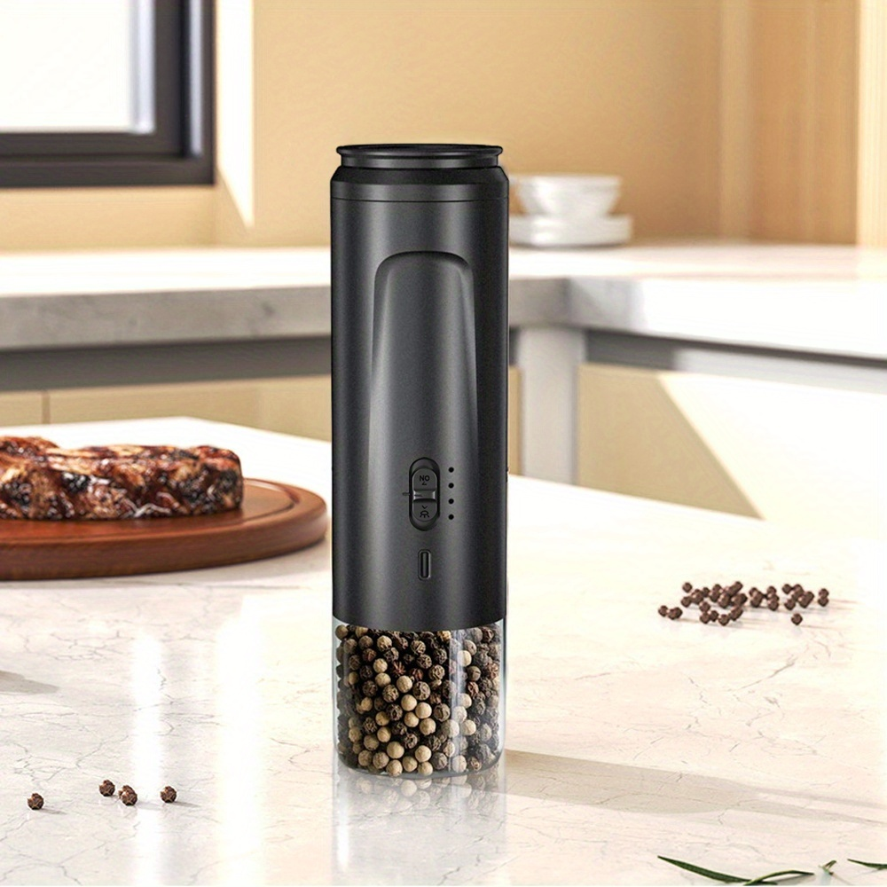 Multi-functional pepper grinder, black pepper and sea salt food grinder, handheld electric pepper grinder, can also be used as a night light, convenient and easy to store, suitable for various scenarios.