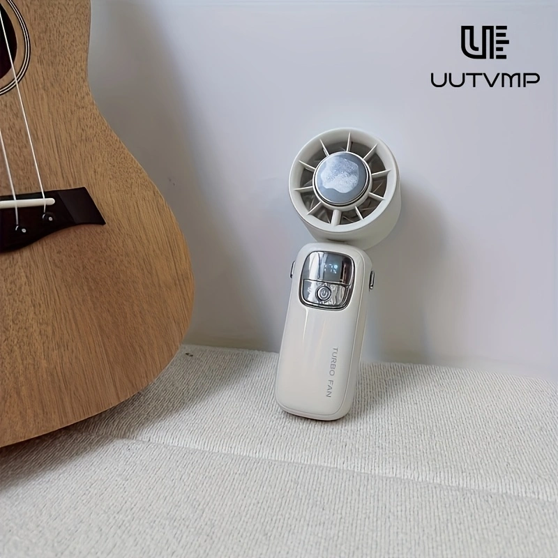 Superconducting ice-ceramic cooling handheld fan, rechargeable, with a 4000mAh high-capacity battery for long battery life, stylish design, a must-have cooling device for summer.