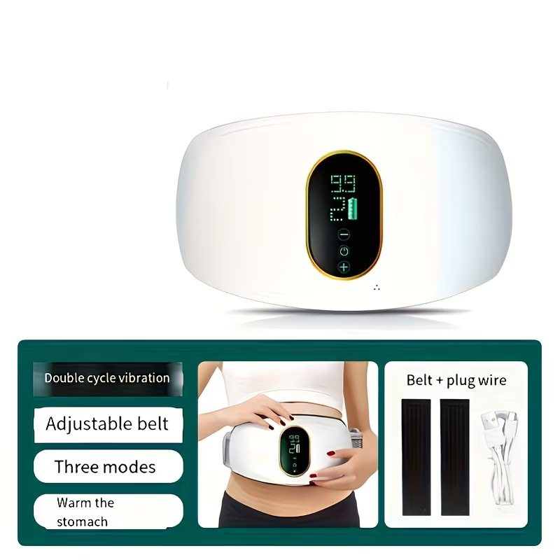 Abdominal Massager, Massage Belt, Multifunctional Home Fitness Equipment, Waist Massager, Uses High-frequency Vibration to Burn Calories, Accelerate Loss, Home Workout Equipment, Tool, Wearable Fitness Device, Ergonomic Design, Sweat-proof Fabric