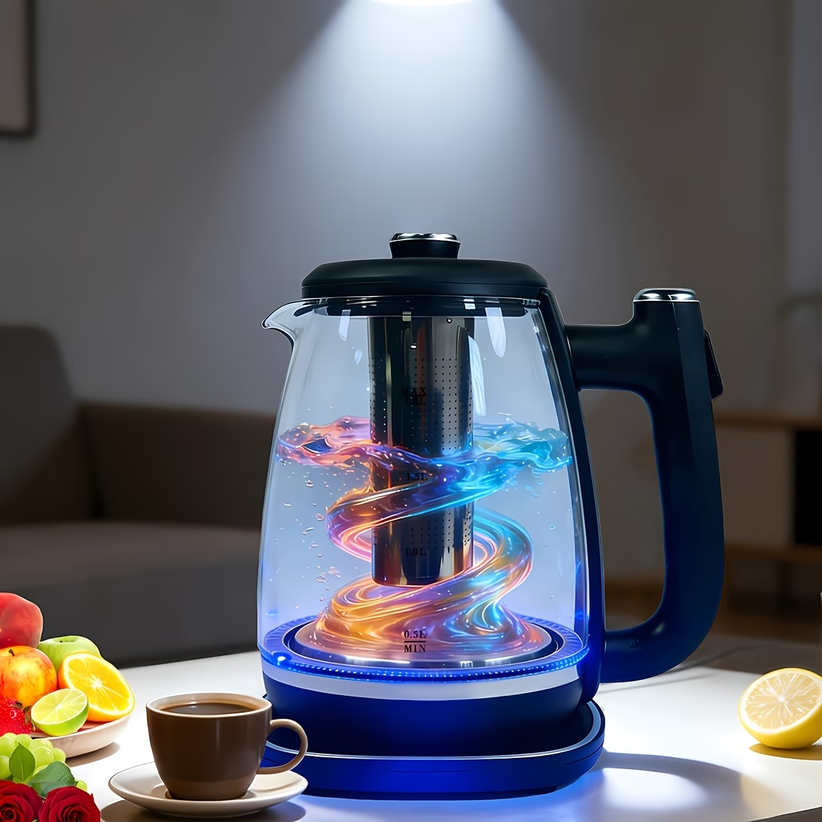 Durable 1.8 Liter Electric Kettle - Fast Heating, Automatic Shut-Off, Boil-Dry Protection, Removable Filter, 360° Swivel Base - Stainless Steel, Suitable for Brewing Tea, Coffee, And Heating Water for Milk Powder, Multifunctional Kitchen Appliance.
