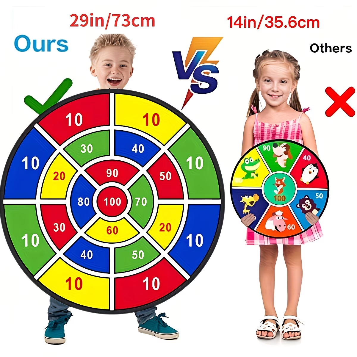 29.13 Inch/74Cm Large New Digital Dartboard, Including One Dartboard, One Hook, And 4dart board+8 Balls