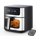 6.34QT Multi-Function Air Fryer with Ceramic Coating Suitable for Roast, Bake, Broil, Dehydrate, Reheat & Keep Warm, Digital Temperature (90°F-450°F), Easy-Clean Cooker for, -Type Plug ( Plug)