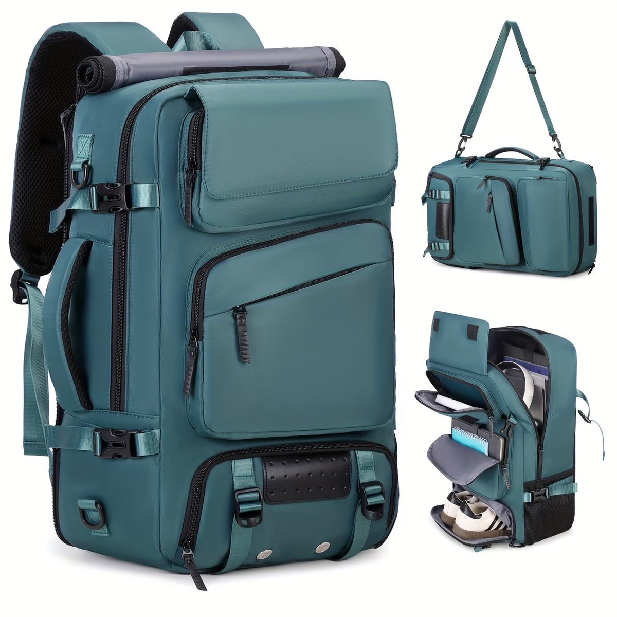 Large Capacity Carry-On Bag with Shoe Compartment, Airline Approved 17.3-Inch Laptop Backpack, Business Gym Weekend Pack, Single Shoulder or Double Shoulder, Travel Backpack for Men, Backpack for Men, Backpack for Women, Travel Backpack for Women