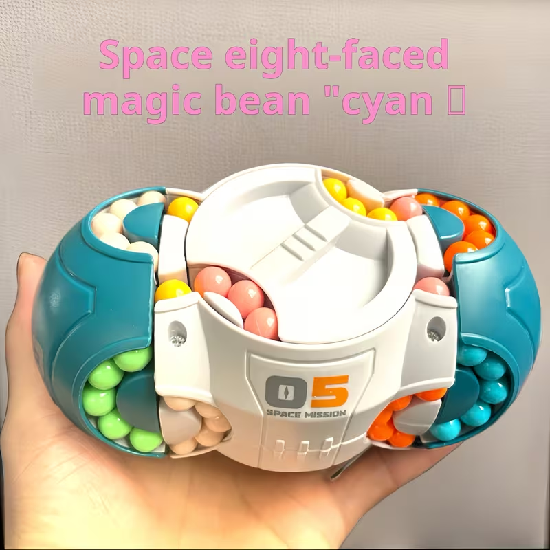 Magic Beans Stress Relief Toy, 3D Multifaceted Space Magic Beans Fingertip Puzzle Toy, Cube Toy, an Interesting Ideal
