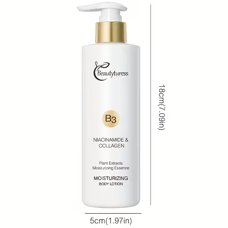 Niacinamide Essence Moisturizing Body Lotion 8.45oz - with Collagen, Vitamin E for Deep Hydration and Nourishment of Dry Skins to Make it Smooth & Soft