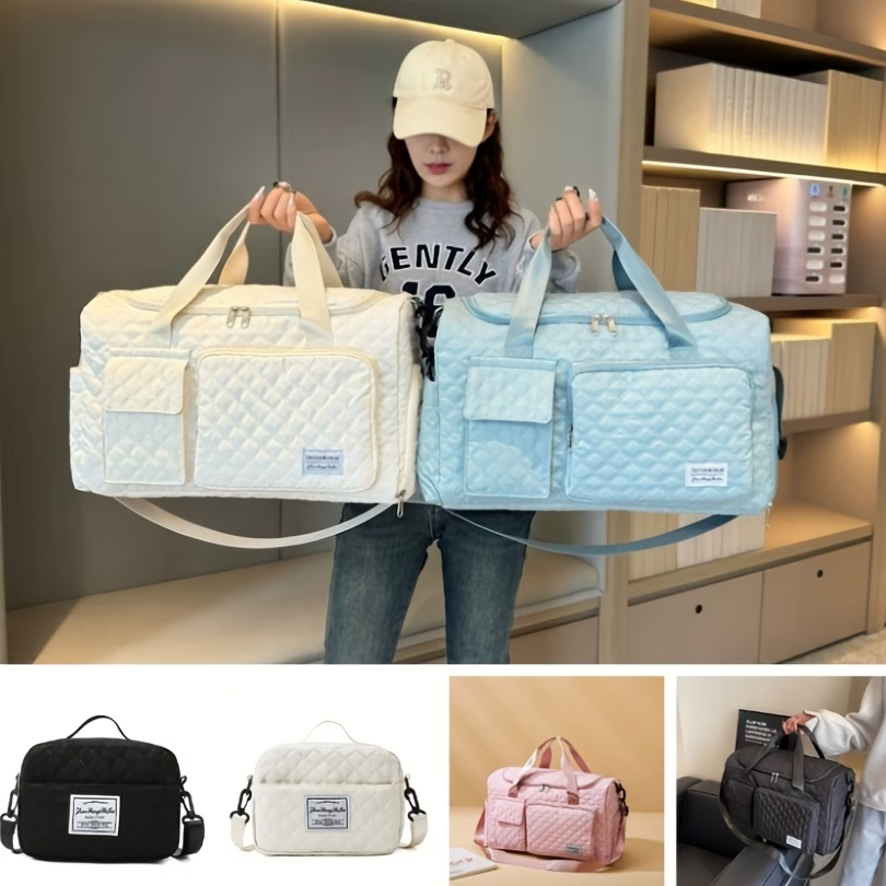 This Is a Spacious And Luxurious Luggage Bag Designed for Outdoor Use, Featuring Multifunctional Shoulder And Crossbody Options, Dry And Wet Separation Pockets, And Double-Sided Compartments, Making It Ideal for Travel And Fitness Activities