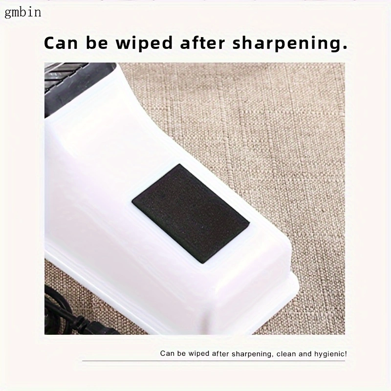 Electric knife sharpener, USB adjustable kitchen knife, electric high-speed knife sharpener with protective cover, fast sharpening and polishing with protective sleeve.