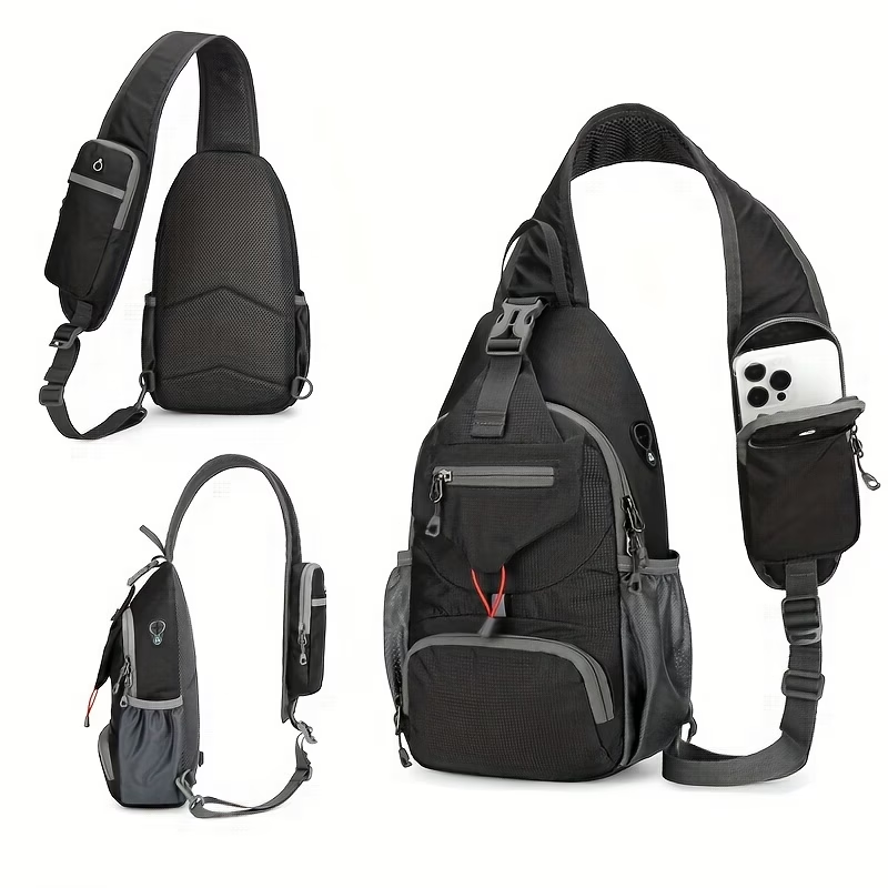 1pc Outdoor Lightweight Chest Bag, Multifunctional Crossbody Bag With Shoulder Strap For Travel, Mountaineering, And Hiking