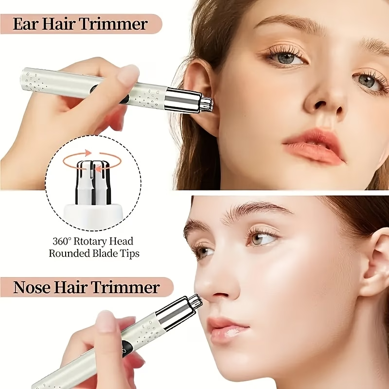 Nose Hair And Ear Hair Trimmer, Multi-Function Trimmer- USB Charging, LED Display, Precise Cutting, Easy to Clean, Portable Beauty Tool, Suitable for Travel