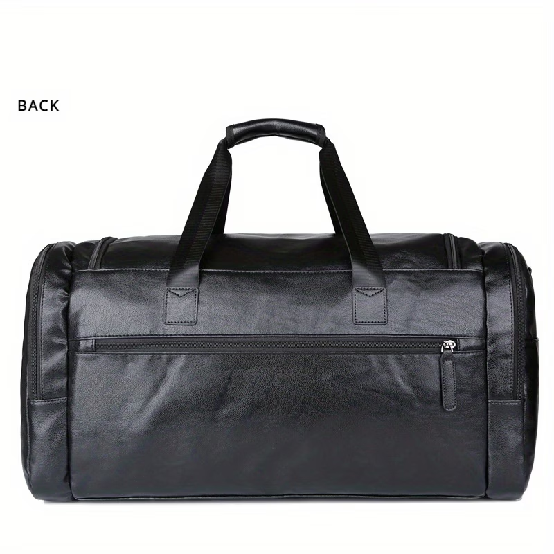 Extra-Large Capacity Men'S PU Travel Bag, Vintage Briefcase, Handheld Shoulder Crossbody Luggage Bag
