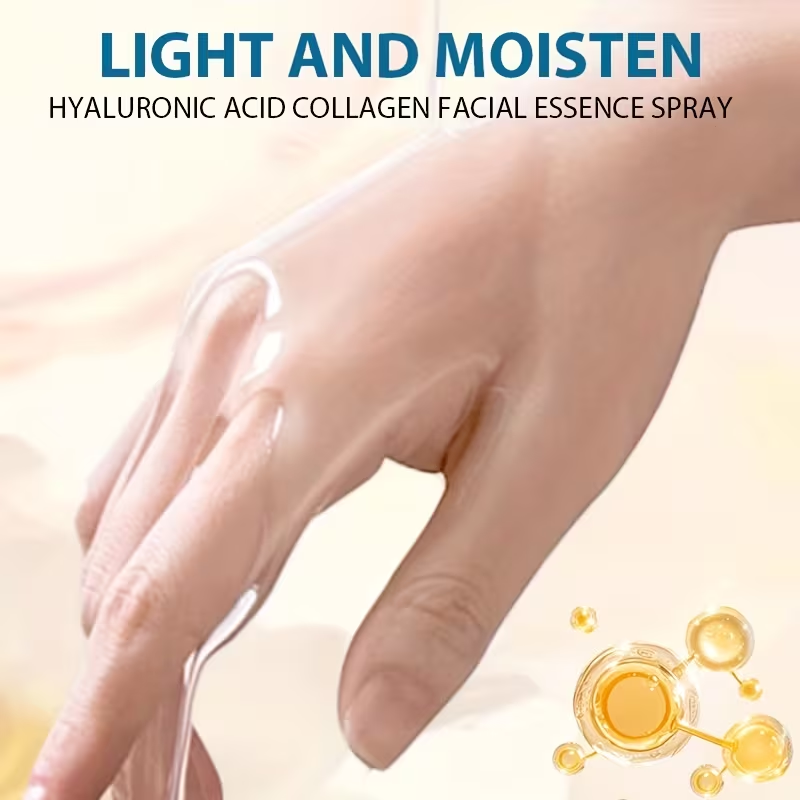 This Facial Essence Spray Contains Hyaluronic Acid And Collagen, Providing Instant Hydration. It Helps to Lift And Firm The Skin, Smooths Out Texture, And Dark Spots And Wrinkles. Suitable for Addressing Skin Redness, Dullness, Enlarged Pores