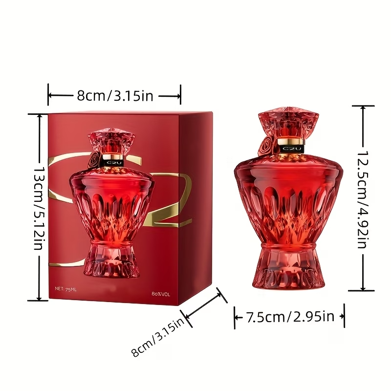2.54oz Women'S Red Crystal Valentine Perfume For College Students Valentine'S Day Nightclub Party Dating Party Ladies Perfume