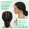 Full Lace Double Triple Braid With Parallel Top | Suitable For Women'S Vacation, Travel, Fashion, Trendy Short Style, Comfortable And Breathable Dressing, Made Of High Temperature Fiber