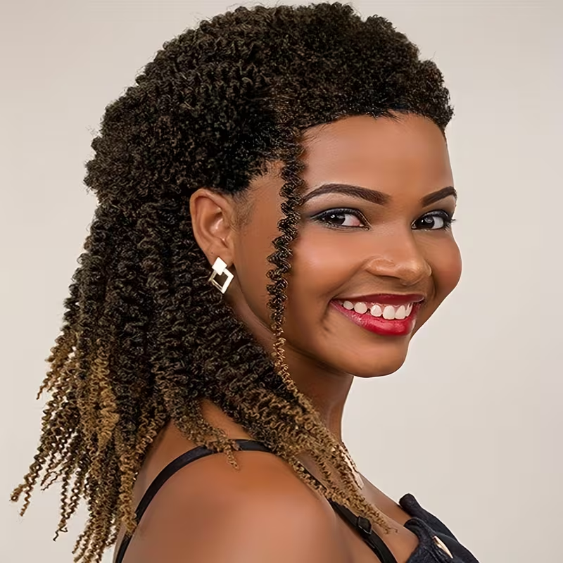 [Curly Braids Wig] Heat Resistant Curly Braids Wig - Beginners Friendly Synthetic Lace Wig For Women