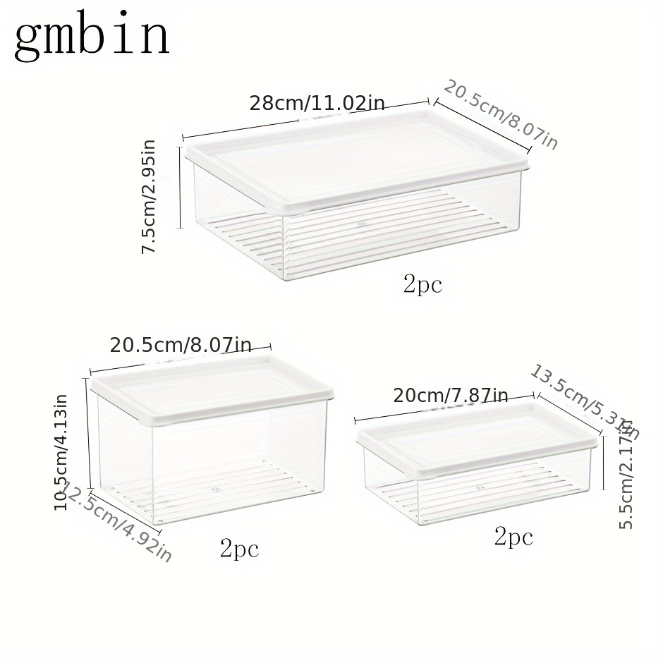 6pcs Plastic food storage containers