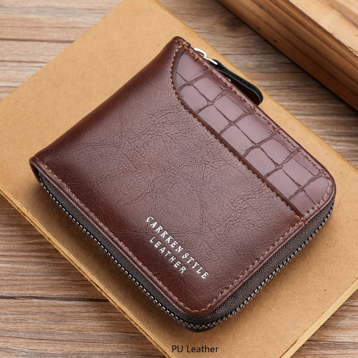 New Men's Wallet Fashion Multi-functional Spliced Zipper Coin Purse for Young Students Versatile Large Capacity Card Holder