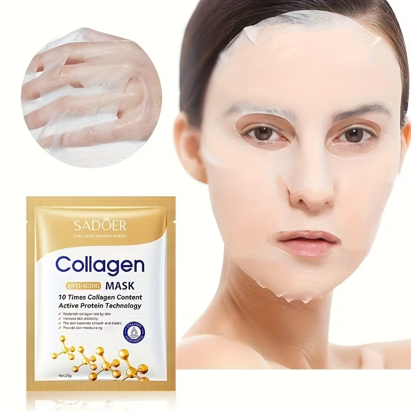 Collagen Facial Mask Moisturizing, Skincare, Make Skin Younger-looking, Firming, Brightening, Hydrating, Four Seasons Hydrating Mask, Skin Care, Cosmetics