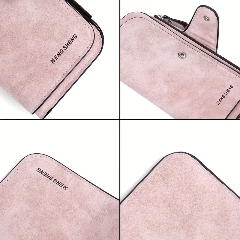 Retro Minimalist Short Walet, Solid Color Clutch Credit Card Case, Multi Card Slots Wallet