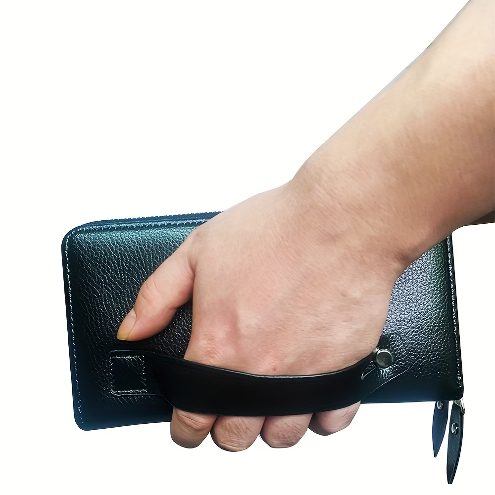 Men's Business Long Wallet, Large Clutch Bag Handbag, Mobile Phone Bag, Gift For Men