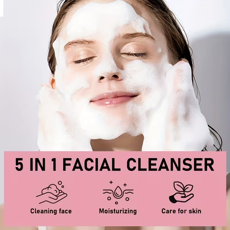 All-In-One Facial Wash, Softly Cleanses, Hydrates, Enhances Skin Brightness, Resulting in a Smoother And More Refined Texture, Ideal for Both Genders