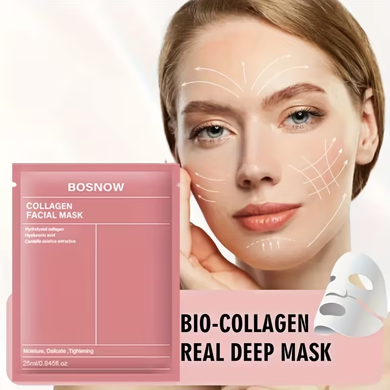 5pcs Instant Lifting Collagen White Mask • Moisturizing and Moisturizing • Keep the Skin Hydrated and Full • Firm the Skin • Make the Skin More Firm and Smooth • Make the Skin Look More Beautiful and Shiny • Suitable for Dry and Sensitive Skin