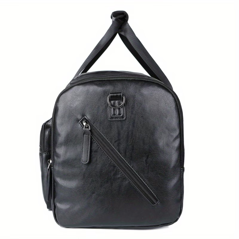 Extra-Large Capacity Men'S PU Travel Bag, Vintage Briefcase, Handheld Shoulder Crossbody Luggage Bag