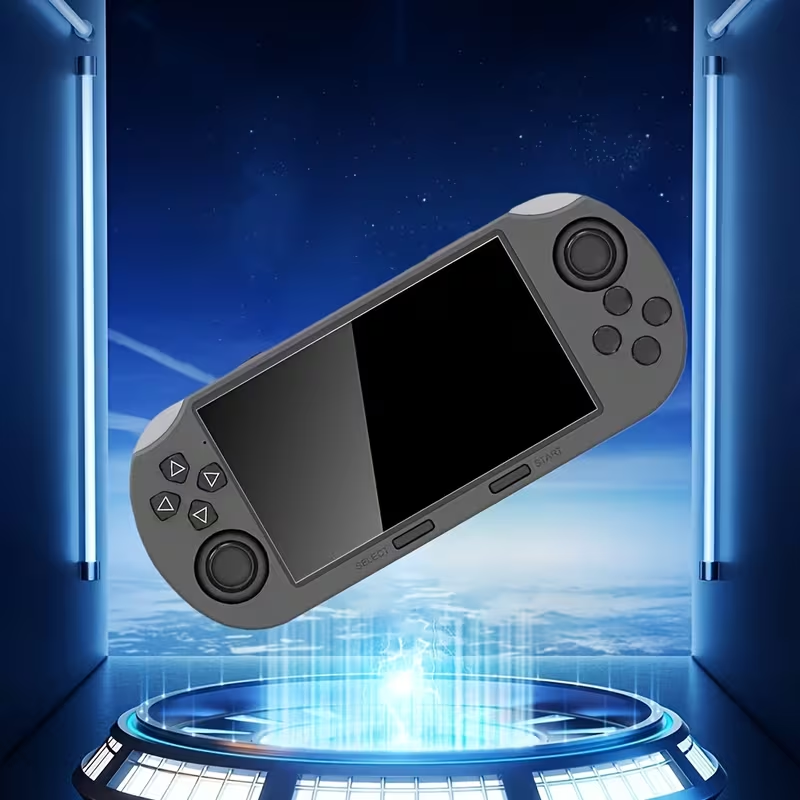 Portable Retro Gaming - and Multimedia Entertainment Device - 4.5-inch IPS HD Screen | Crystal Buttons with Built-in Stand - Supports Video Playback, OTG, Emergency Phone Charging, USB Charging