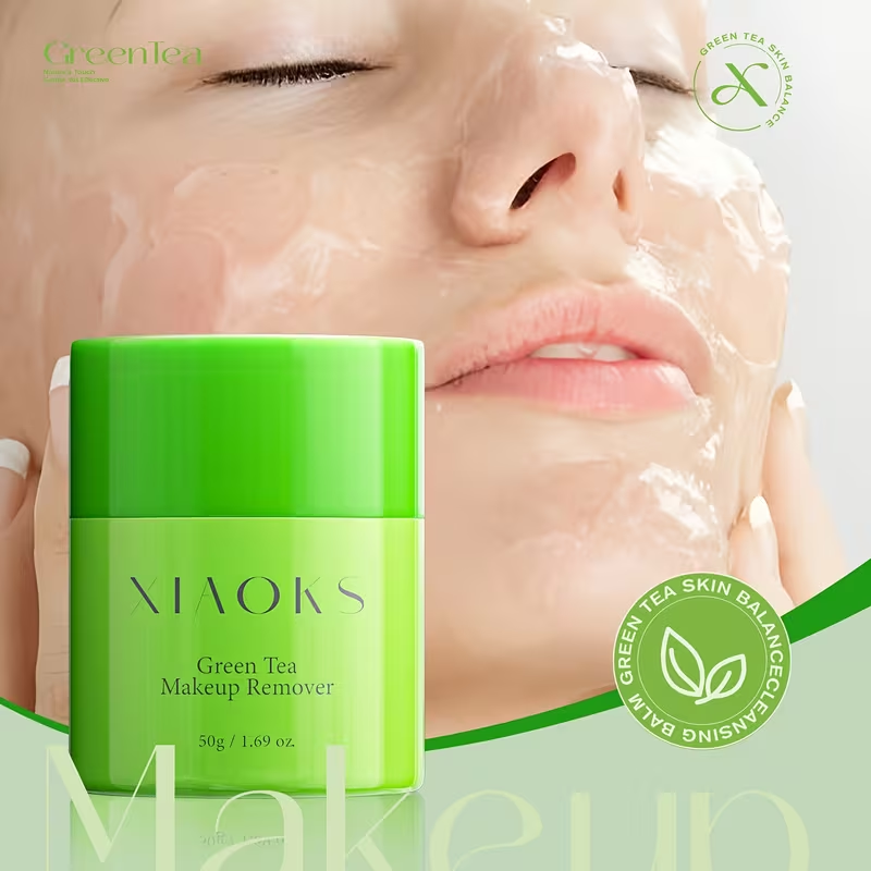 Green Tea Rotary Makeup Remover, Makeup Remover Lotion Makeup Remover Oil Suitable for Face, Lips And Eyes Suitable for Removing All Types of Makeup, Mild Without Irritation, Clear Without Residue, Deep Clean Skin, Deep Moisturize Face
