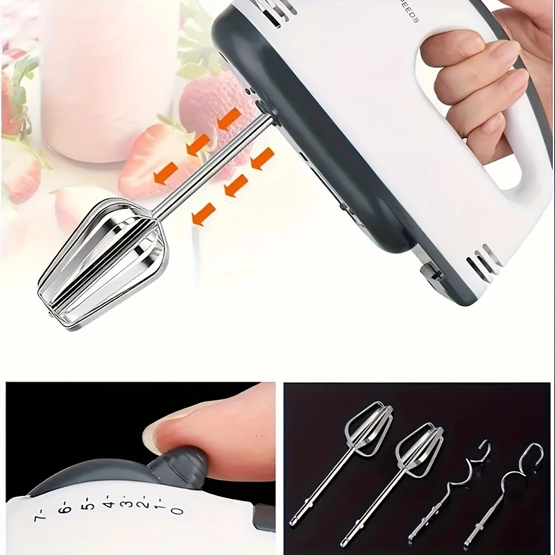 Electric egg beater for home kitchens, electric kitchen mixer, handheld electric egg beater, electric food mixer, baking mixer.