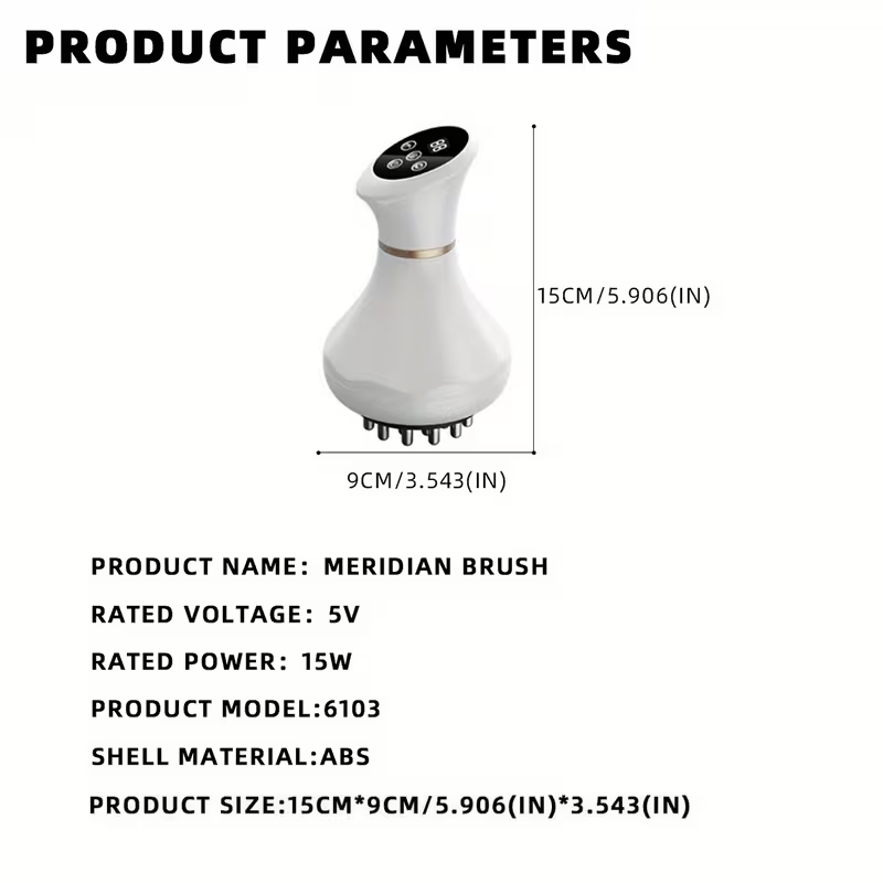 Cross-border Electric Meridian Brush Mini Portable Scraping Instrument Vibration Massager Household Whole Body Cupping Device