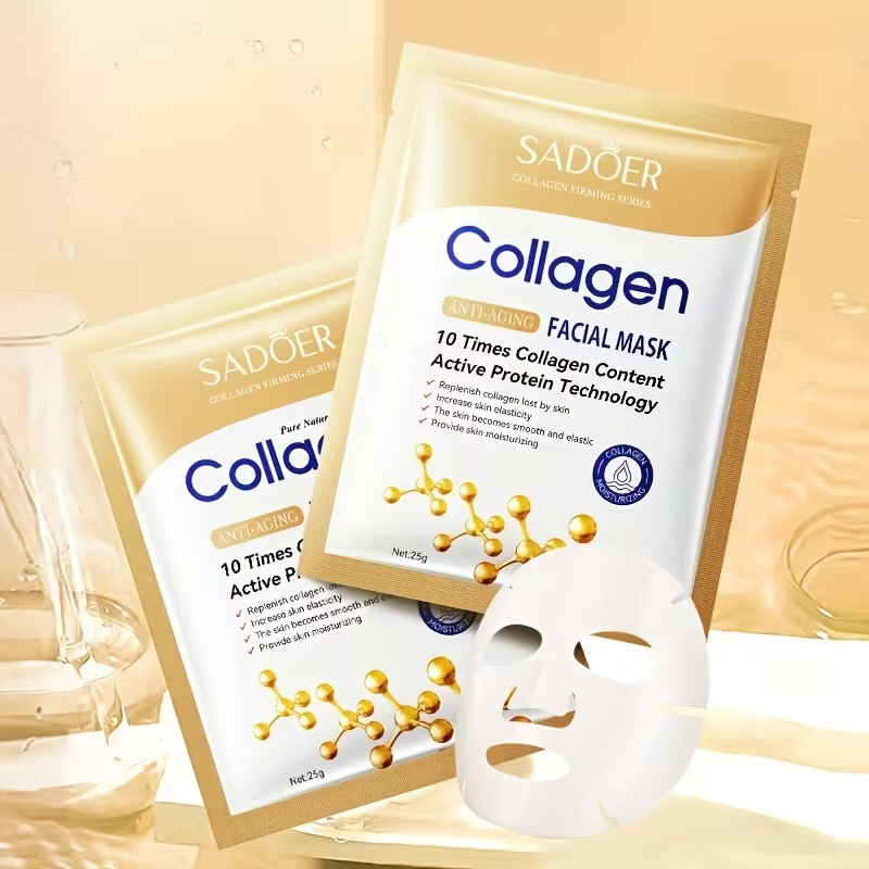 Collagen Facial Mask Moisturizing, Skincare, Make Skin Younger-looking, Firming, Brightening, Hydrating, Four Seasons Hydrating Mask, Skin Care, Cosmetics