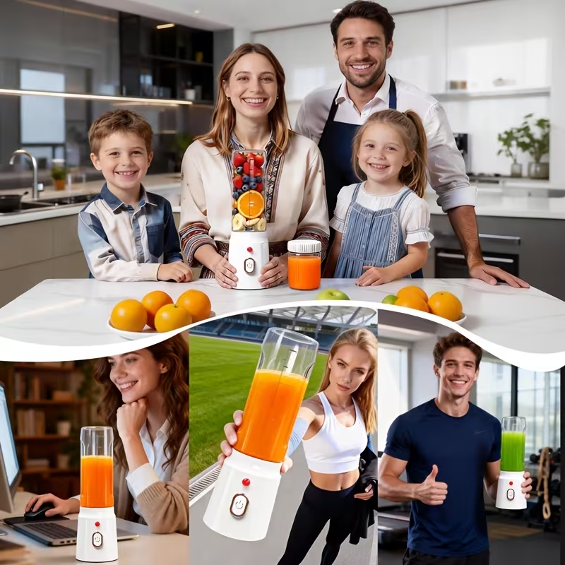 Portable Blender/Multi-Function Electric Juicer/Large Capacity/Compact Food Processor/Fresh Juice/Smoothies/Ice Crushing/Nut Processing/Suitable for Personal/Family/Kitchen/Office/Gym Use/Ideal Gift