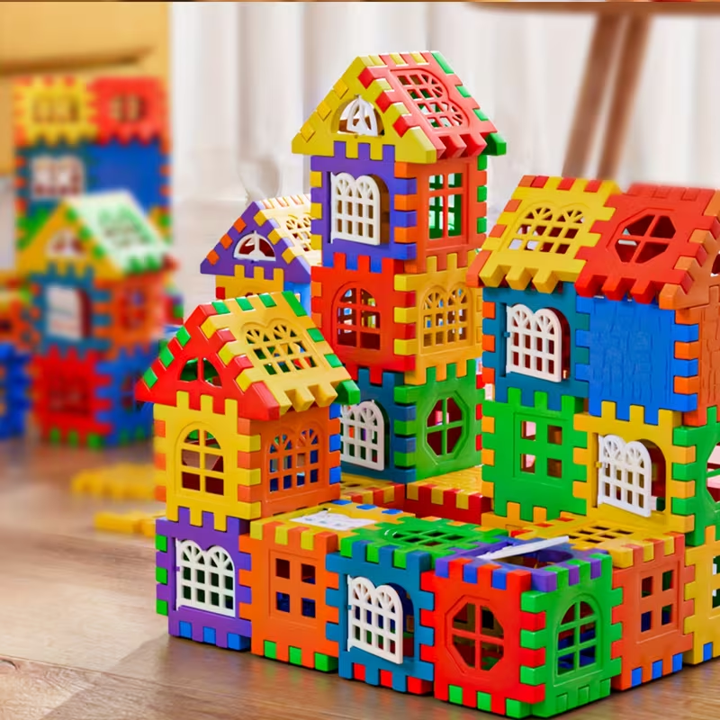 Large House Building Blocks Toys Suitable for - Multicolor Window Design Blocks with Compatible System for Building, Creative Learning, Realistic House Models for & Play, Window Panel Assembly Gifts